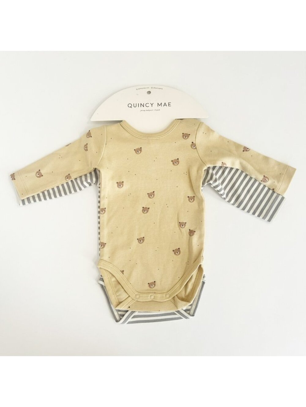 Quincy Mae Long Sleeve Jersey Bodysuit Bundle Size 6-12M